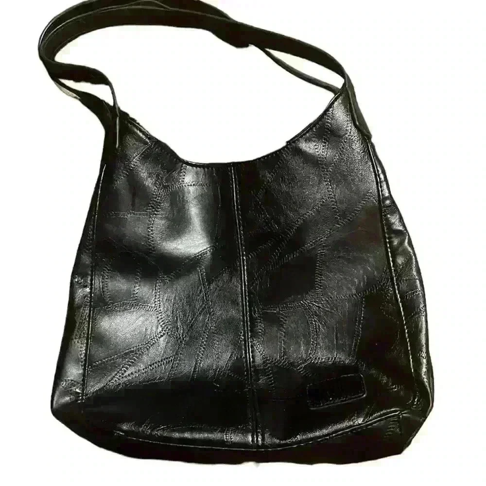 ERFEI Vegan Leather Hobo Patch Work Shoulder bag​